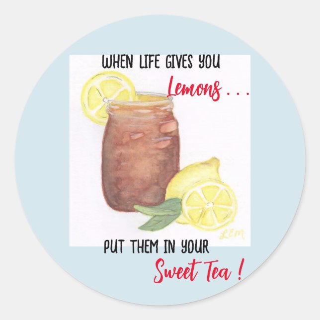 Adesivo Redondo Chá Doce (Frente)