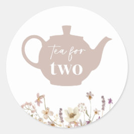 Adesivo Redondo Chá Para Dois Florais
