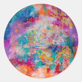 Adesivo Redondo Chá Rainbow Sticker