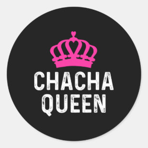 Adesivo Redondo Chacha Queen - Cha Cha Dançer Dançando Dançante Gi