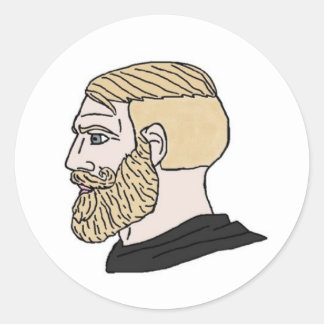 Adesivo Redondo Chad Wojak Stickers