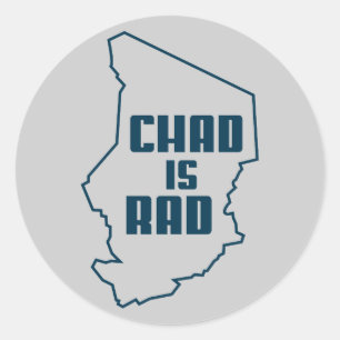 Adesivo Redondo Chade é Rad contorno azul