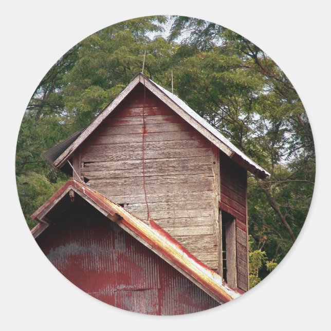 Adesivo Redondo Chade Red Barn Cupola (Frente)