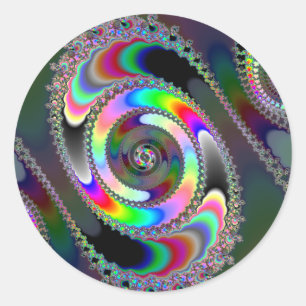 Adesivo Redondo Chainsaw - Fractal