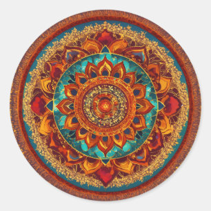 Adesivo Redondo Chakra Mandala Harmony Sticker