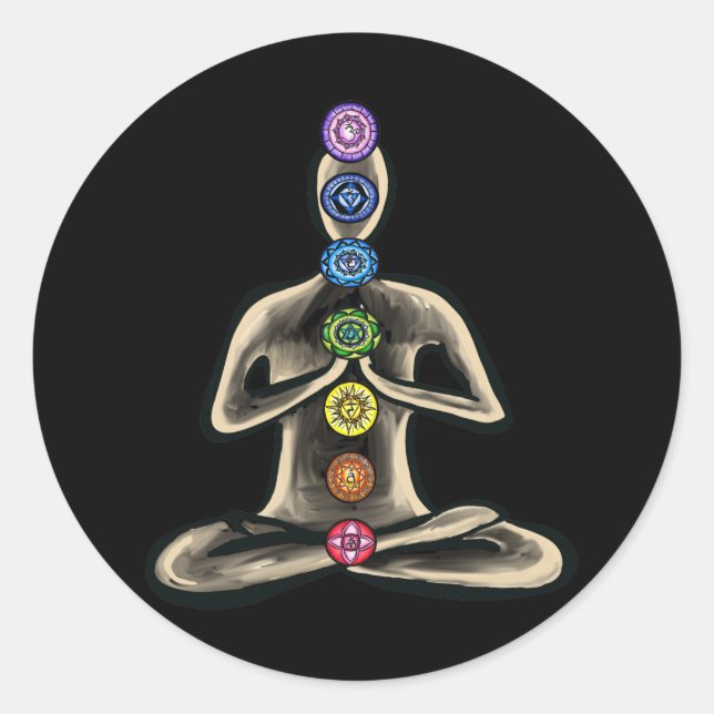 Adesivo Redondo Chakra Powered (Frente)