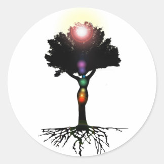 Adesivo Redondo Chakra Tree