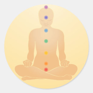 Adesivo Redondo Chakras Stickers