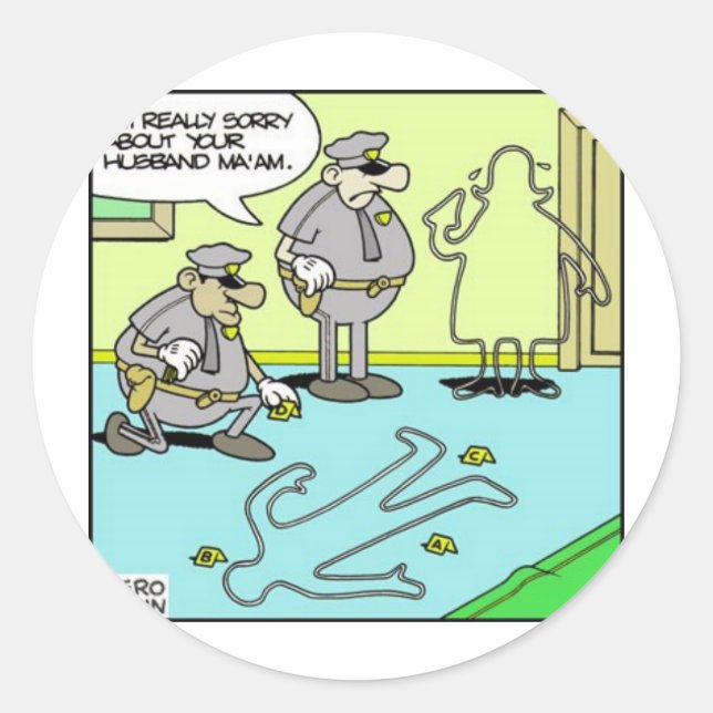 Adesivo Redondo Chalk Descreve Presentes e Coleções Engraçados pel (Frente)