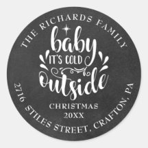 Chalkboard de Natal do Endereço de Devolução