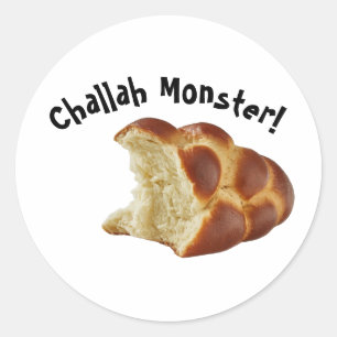 Adesivo Redondo Challah Monster Shabbat Sticker
