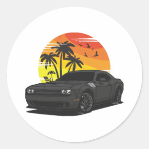 Adesivo Redondo Challenger