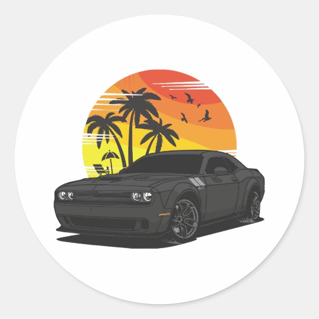 Adesivo Redondo Challenger (Frente)