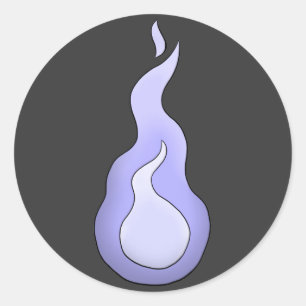 Adesivo Redondo Chama de Hitodama