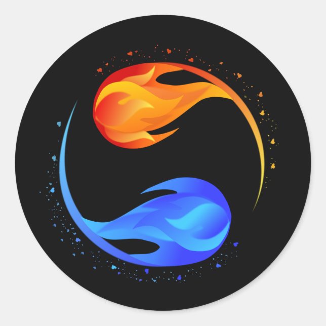 Adesivo Redondo Chama Gêmea  (Frente)