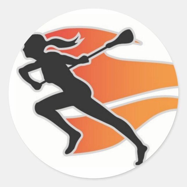 Adesivo Redondo Chama Lacrosse Circle Sticker (Frente)