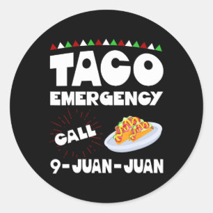 Adesivo Redondo Chamada de Emergência do Taco 9 Juan Camisa Cinco