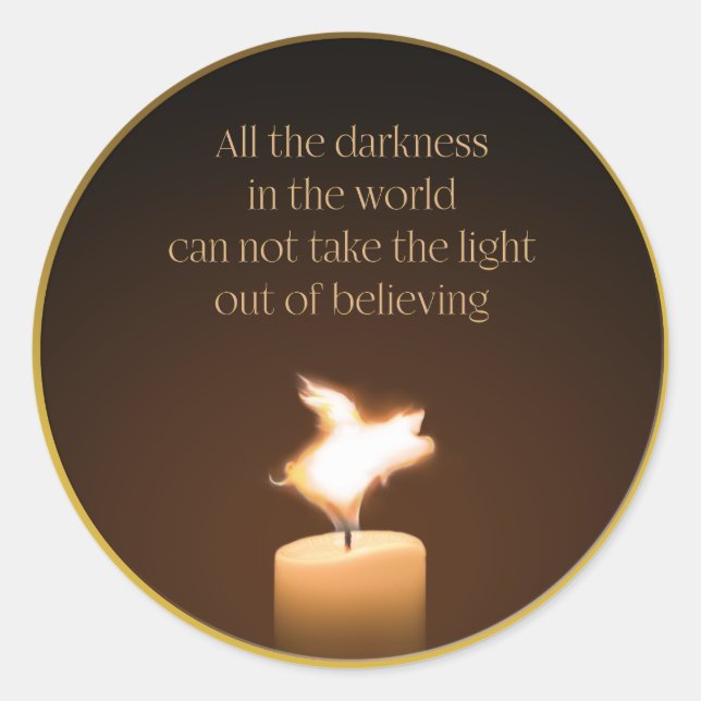 Adesivo Redondo Chamada de Vela de Porcos Voadores (Frente)