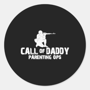 Adesivo Redondo Chamada Do Papai Operações De Pais Gamer Pai Engra