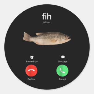 Adesivo Redondo Chamada Fih Lembrar-me Mensagem Recusar Aceitar Te