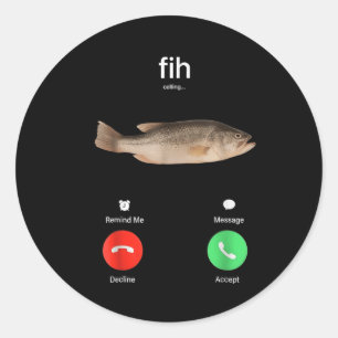 Adesivo Redondo Chamada Fih Lembrar-me Mensagem Recusar Aceitar Te