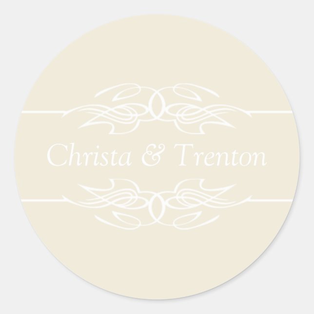 Adesivo Redondo Chamada Nomes do Eggshell (Frente)