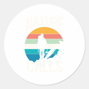 Adesivo Redondo Chamadas da Natureza - Abraçar o Excelente ao ar l