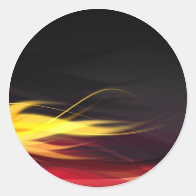 Adesivo Redondo Chamas a quente (Frente)