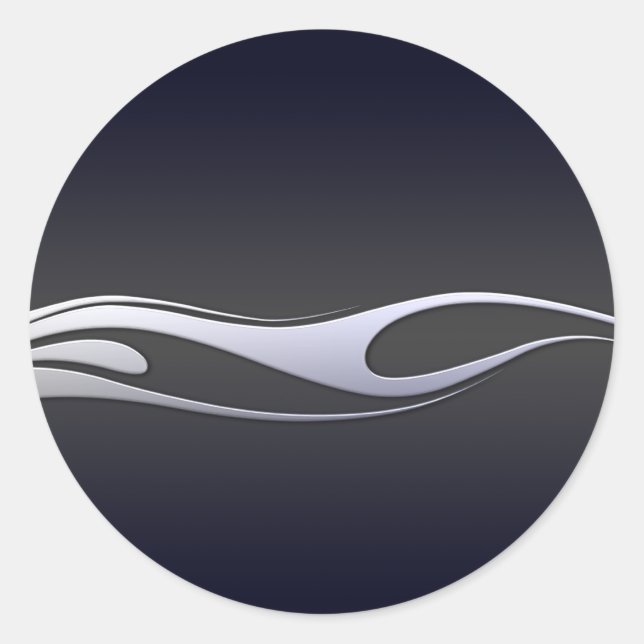 Adesivo Redondo Chamas do cromo (Frente)