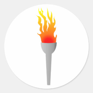 Adesivo Redondo Chamas tocha flames torch