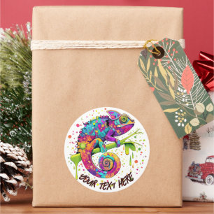 Adesivo Redondo Chameleon Paint mantém estilo aquarela