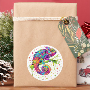 Adesivo Redondo Chameleon Paint mantém estilo aquarela