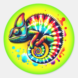 Adesivo Redondo Chameleon Tie-Dye