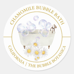 Adesivo Redondo Chamomile Bubble Bath label