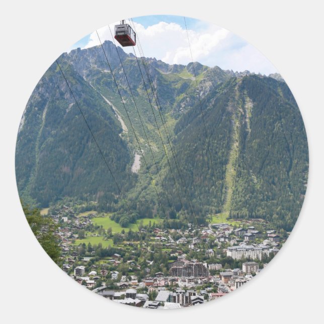 Adesivo Redondo Chamonix - França (Frente)