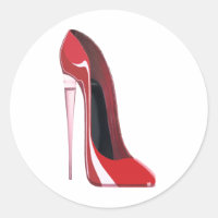Champagne Heel Flute Red Stiletto Art