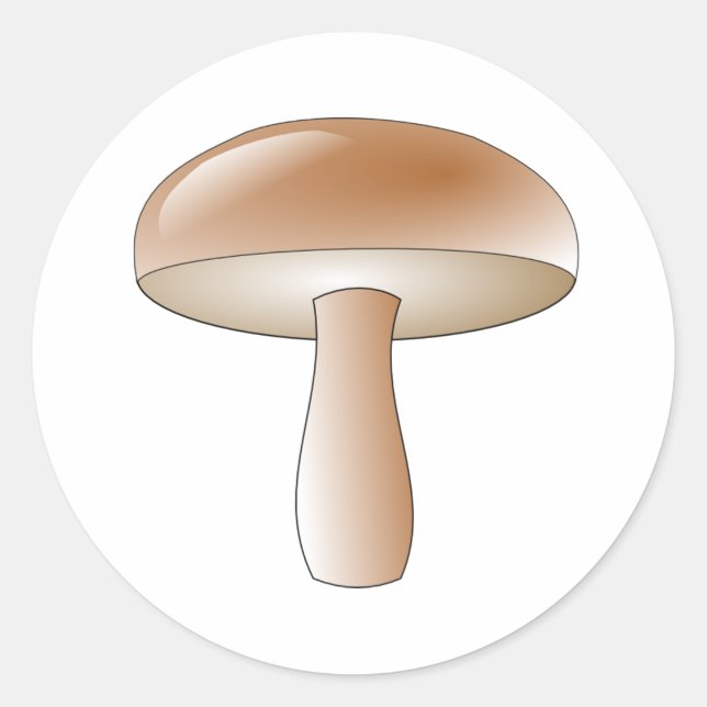 Adesivo Redondo Champignon Mushroom Stickers (Frente)