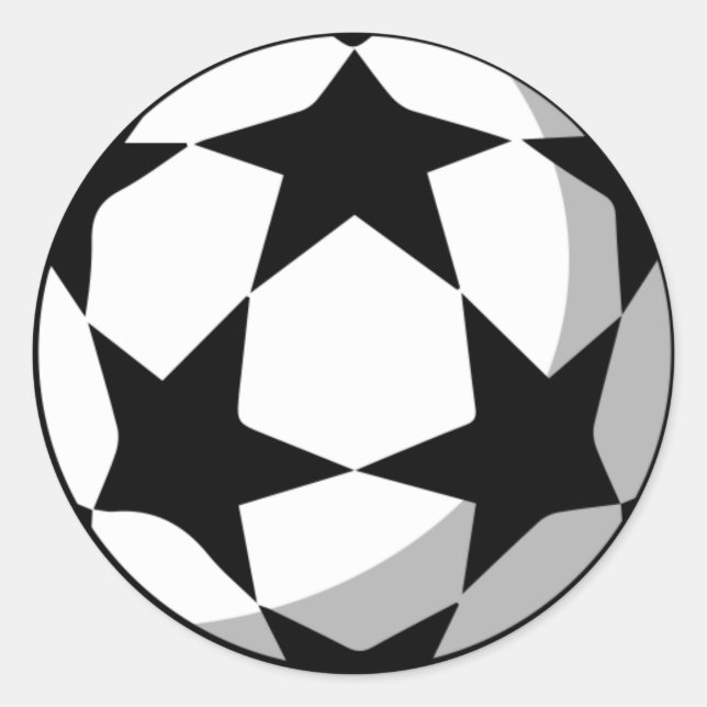 Adesivo Redondo Champions League Ball Stickers (Frente)