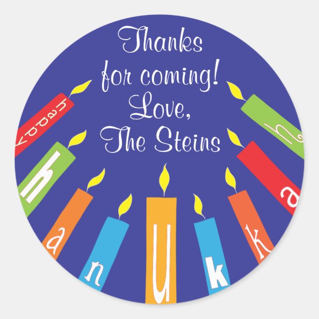 Adesivo Redondo Chanucá Stickers (1/2" ou 3") Coloridos (Frente)