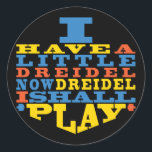 Adesivo Redondo Chanukah/Hanukkah "Dreidel Play.." Autocolantes<br><div class="desc">Chanukah/Hanukkah "Eu tenho um pequeno sonho... " Os Stickers Round. Divirta-se usando esses adesivos como topos de bolo, fechos de saco ou qualquer coisa que apodreça suas festividades! O plano de fundo pode ser alterado escolhendo entre uma grande seleção de cores. Obrigados para parar e comprar! Seu negócio é muito...</div>