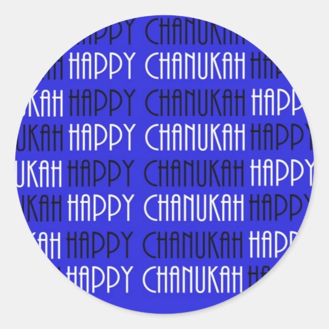 Adesivo Redondo Chanukah oh Chanukah Stickers (Frente)