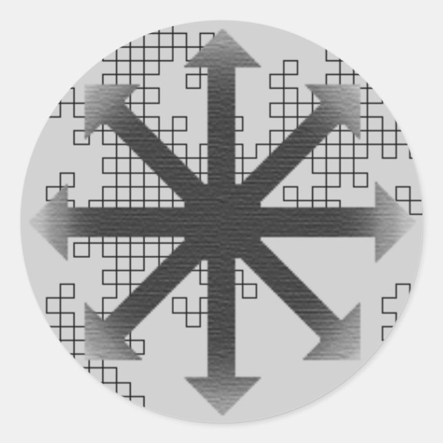 Adesivo Redondo Chaos Sticker (Frente)