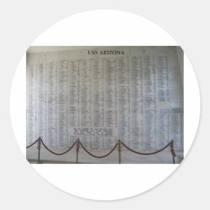 Adesivo Redondo Chapa da arizona de USS