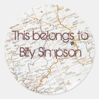 Adesivo Redondo Chapas do livro de nomes