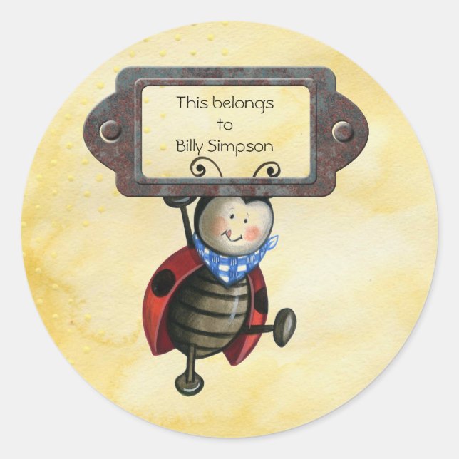 Adesivo Redondo Chapas do livro de nomes (Frente)