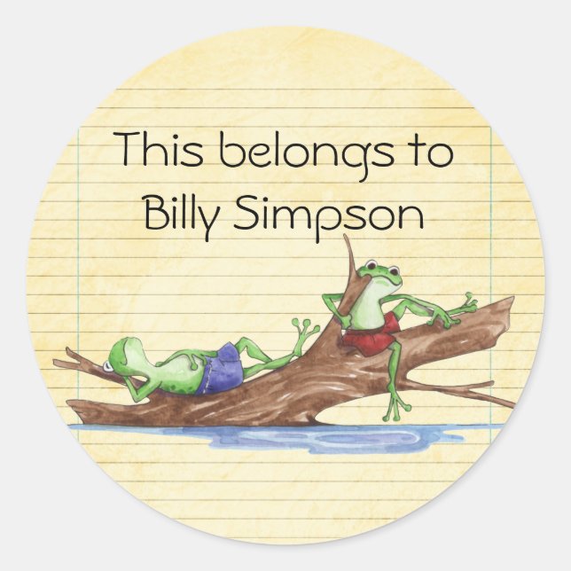 Adesivo Redondo Chapas do livro de nomes (Frente)