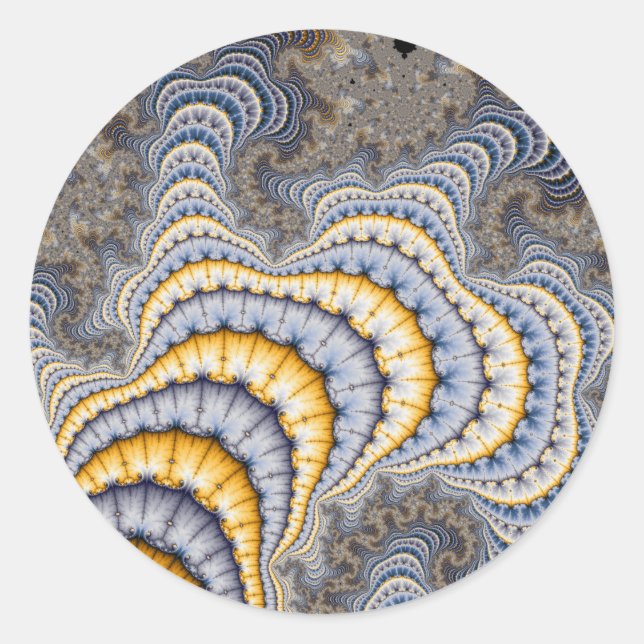 Adesivo Redondo Chapas Fractais - Fractais (Frente)