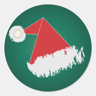 Adesivo Redondo chapéu de papai noel