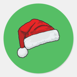 Adesivo Redondo Chapéu de Papai Noel
