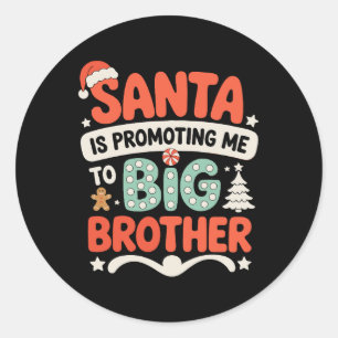 Adesivo Redondo Chapéu de Papai Noel do Big Brother Anúncio de Nat